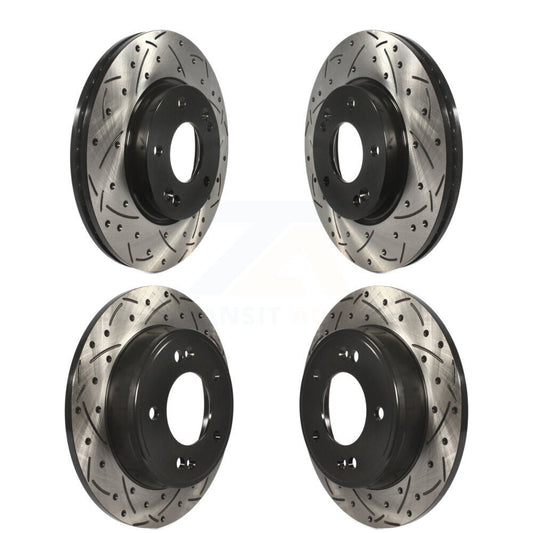 Drill Slot Brake Rotor Front Rear Kit For Hyundai Elantra Kia Kona Forte Soul GT