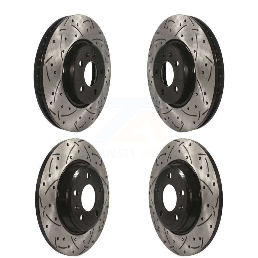 Drill Slot Disc Brake Rotors Front Rear Kit For Audi Q5 A4 Quattro A5 allroad A6