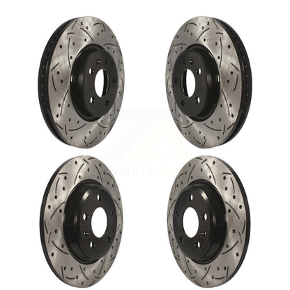 Drill Slot Disc Brake Rotors Front Rear Kit For Audi Q5 A4 Quattro A5 allroad A6