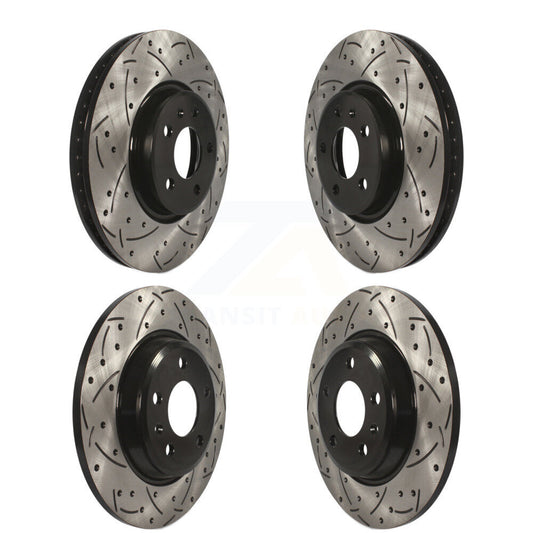Drill Slot Disc Brake Rotors Front Rear Kit For Audi Q5 A4 Quattro A5 allroad A6