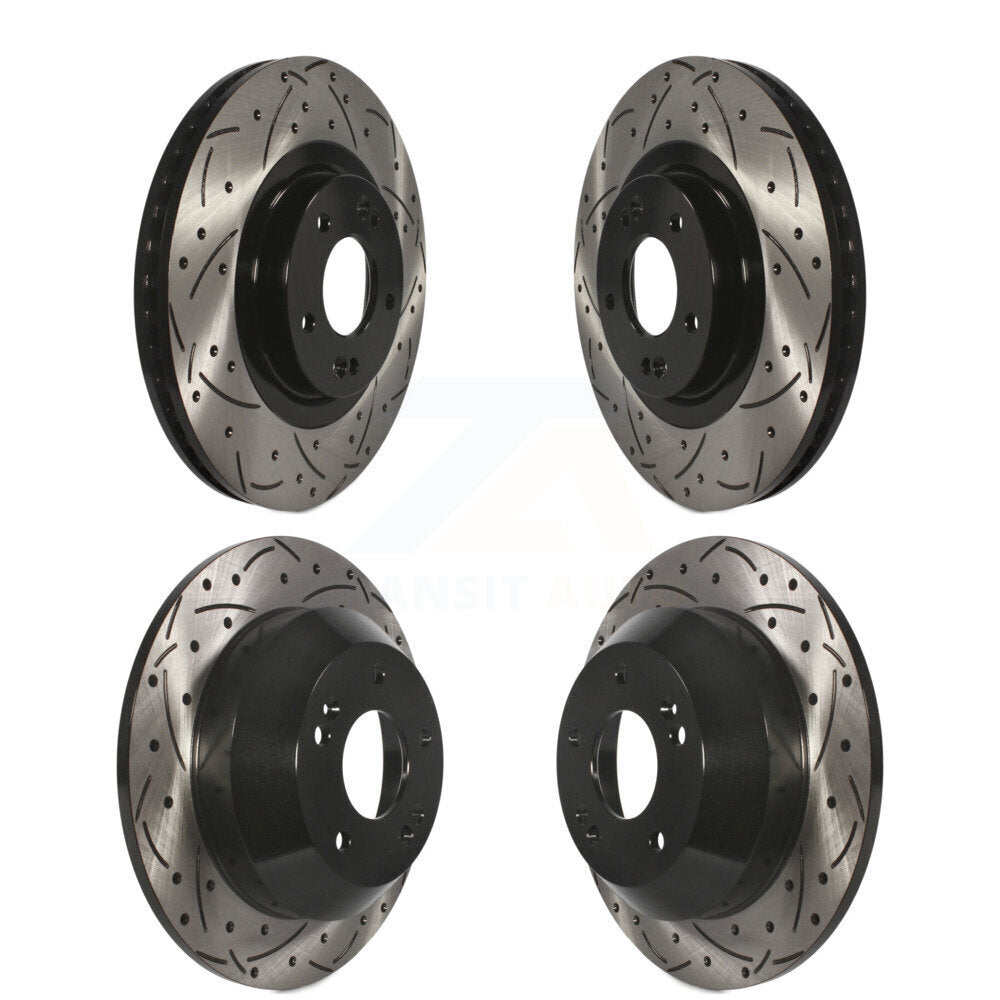 Drill Slot Brake Rotors Front Rear Kit For Hyundai Santa Fe Sport Kia Sorento XL