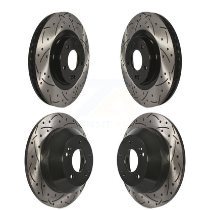 Drill Slot Brake Rotors Front Rear Kit For Hyundai Santa Fe Sport Kia Sorento XL