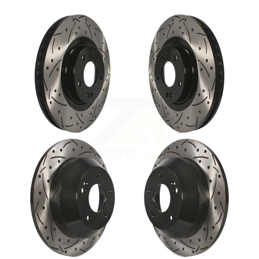 Drill Slot Brake Rotors Front Rear Kit For Hyundai Santa Fe Sport Kia Sorento XL