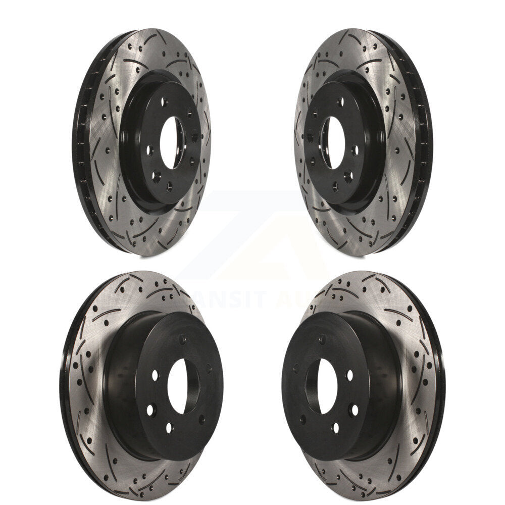 Drilled Slot Disc Brake Rotor Front Rear Kit For Nissan Rogue Sport Qashqai LEAF