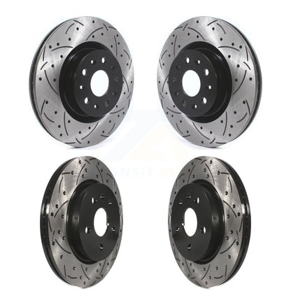 Drill Slot Disc Brake Rotor Front Rear Kit For Cadillac CT5 Chevrolet Camaro CT6
