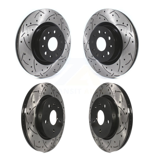 Drill Slot Disc Brake Rotor Front Rear Kit For Cadillac CT5 Chevrolet Camaro CT6