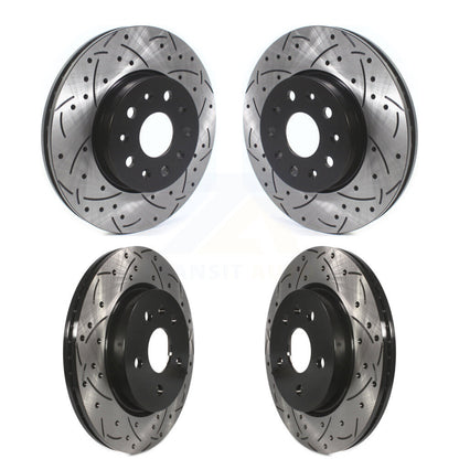 Drill Slot Disc Brake Rotor Front Rear Kit For Chevrolet Camaro Cadillac CT5 CT6