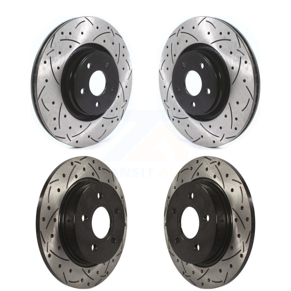 Drilled Slot Brake Rotor Front Rear Kit For Ford Focus With 335mm Diameter