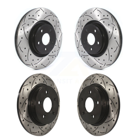 Drilled Slot Brake Rotor Front Rear Kit For Ford Focus With 335mm Diameter