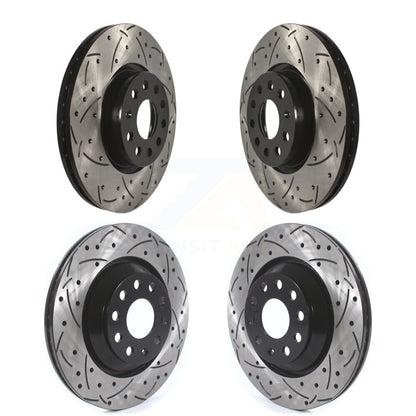 Drilled Slot Brake Rotor Front Rear Kit For Volkswagen Arteon CC Audi A3 Quattro