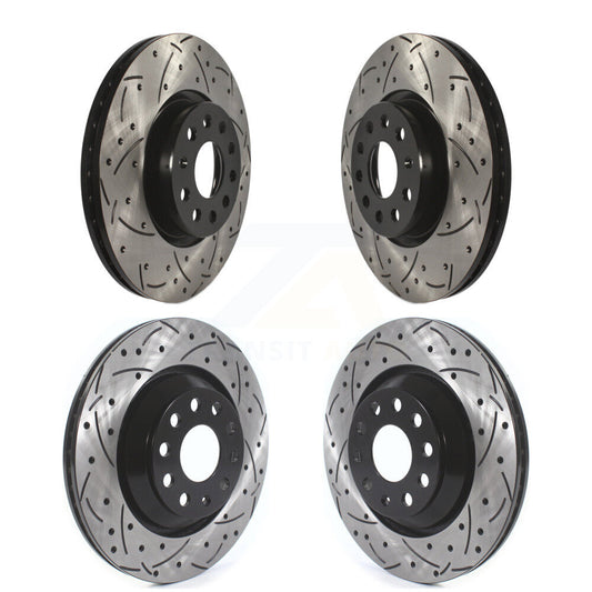 Drilled Slot Brake Rotor Front Rear Kit For Volkswagen Arteon CC Audi A3 Quattro
