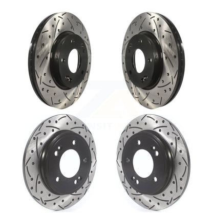 Drilled Slot Brake Rotor Front Rear Kit For Hyundai Veloster Naturally Aspirated