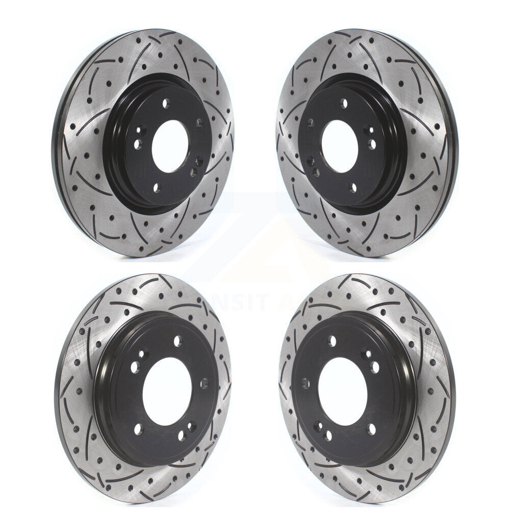 Drill Slot Disc Brake Rotors Front Rear Kit For Hyundai Elantra Kia Forte Forte5