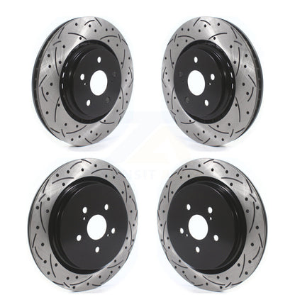 Drill Slot Disc Brake Rotor Front Rear Kit For Lexus RX350 RX450h RX350L RX450hL