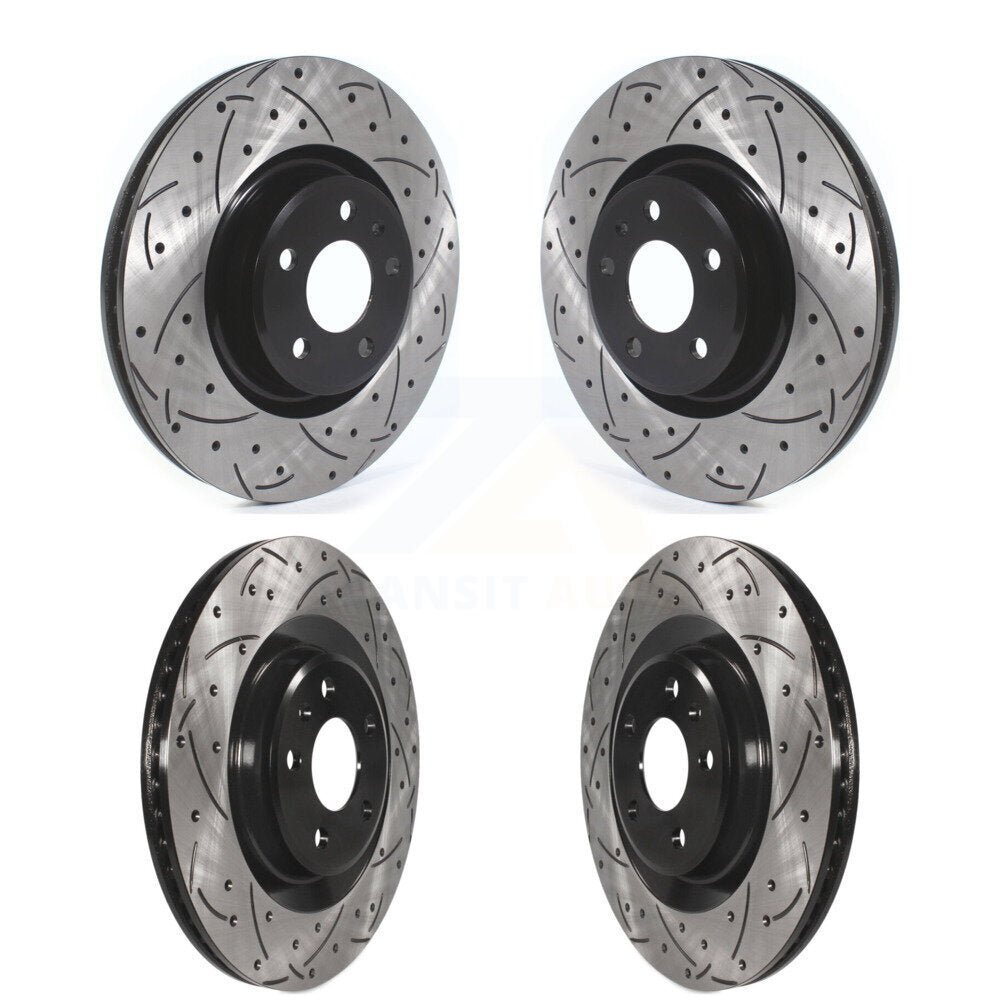 Drilled Slot Brake Rotors Front Rear Kit For Audi Q5 A5 Sportback A4 Quattro A6
