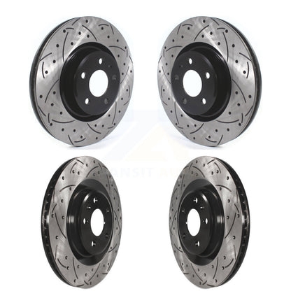 Drilled Slot Brake Rotors Front Rear Kit For Audi Q5 A5 Sportback A4 Quattro A6
