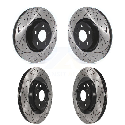 Drilled Slot Brake Rotors Front Rear Kit For Audi Q5 A5 Sportback A4 Quattro A6