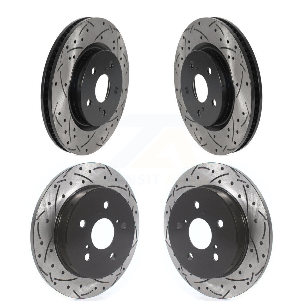 Drill Slot Brake Rotors Front Rear Kit For Toyota RAV4 Camry Corolla Cross Lexus
