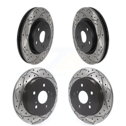 Drill Slot Brake Rotors Front Rear Kit For Toyota RAV4 Camry Corolla Cross Lexus