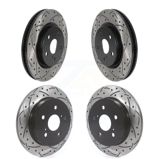 Drill Slot Brake Rotors Front Rear Kit For Toyota RAV4 Camry Corolla Cross Lexus