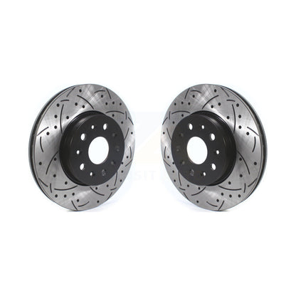 Drill Slot Disc Brake Rotor Front Pair For Chevrolet Camaro Cadillac CT5 CTS CT6