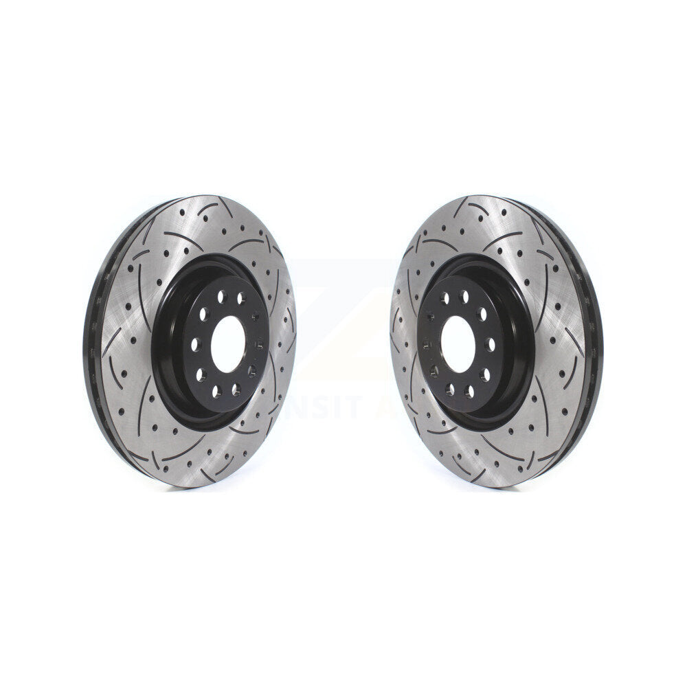 Drill Slot Brake Rotor Front Pair For Volkswagen Tiguan Jetta Audi Q3 GTI Golf R