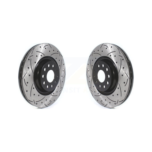 Drill Slot Brake Rotor Front Pair For Volkswagen Tiguan Jetta Audi Q3 GTI Golf R