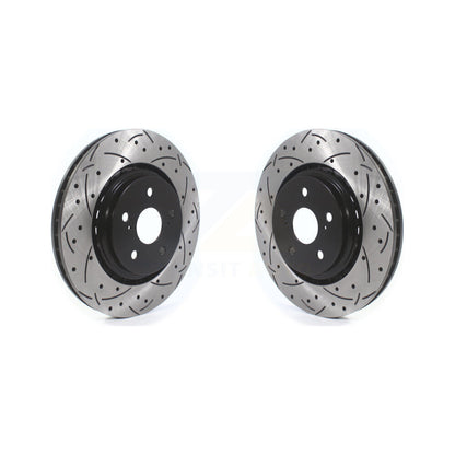Drill Slot Disc Brake Rotor Front Pair For Lexus Toyota RX350 Camry NX350h NX350