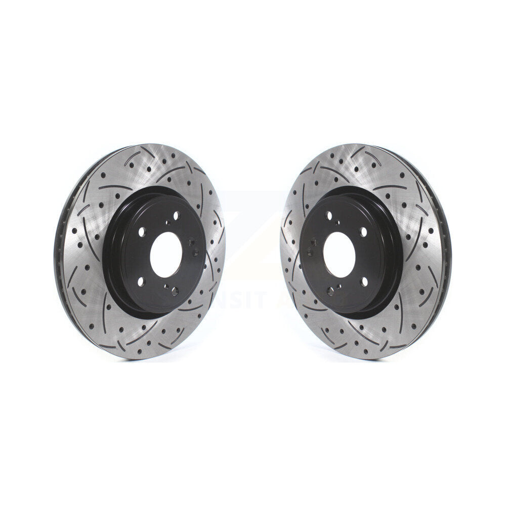 Drill Slot Brake Rotor Front Pair For Honda CR-V Civic Accord HR-V Acura Integra