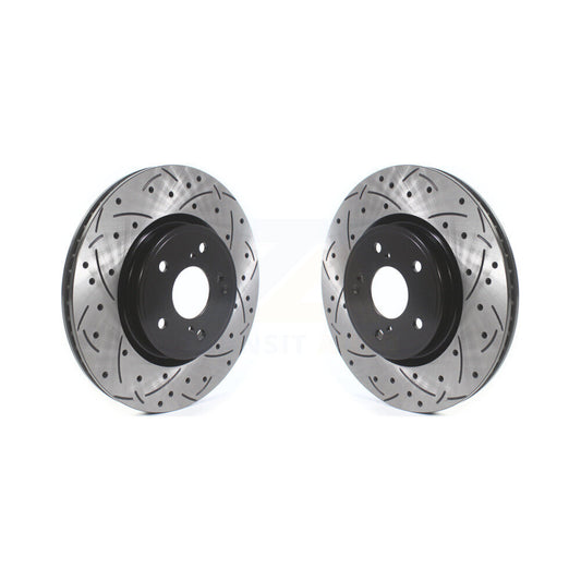 Drill Slot Brake Rotor Front Pair For Honda CR-V Civic Accord HR-V Acura Integra
