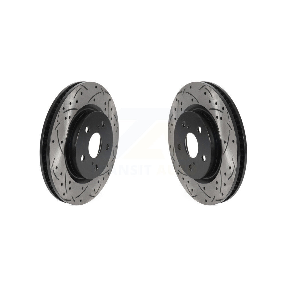 Drill Slot Brake Rotor Front Pair For Toyota RAV4 Camry Corolla Cross Lexus C-HR