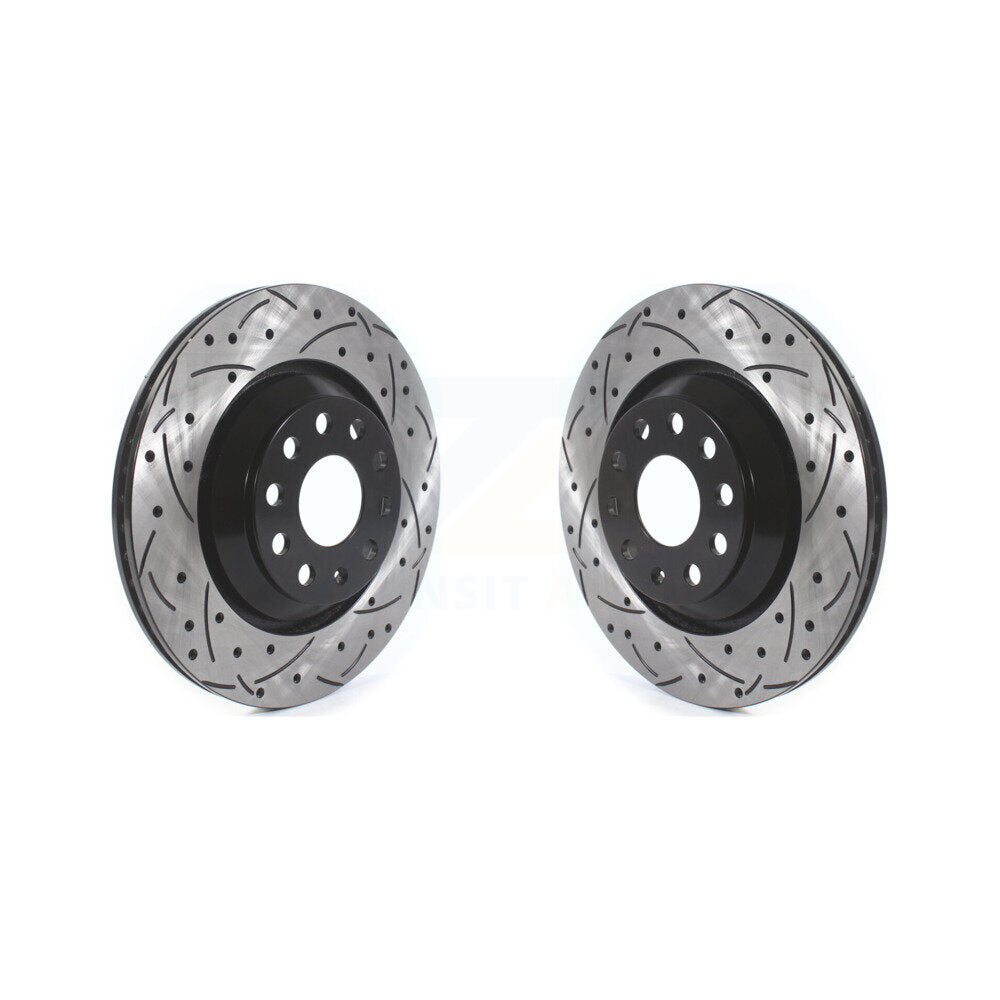 Drill Slot Brake Rotors Rear Pair For Volkswagen Atlas Audi Q3 GTI Cross Sport R