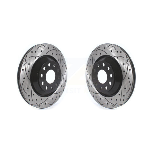 Drill Slot Brake Rotors Rear Pair For Volkswagen Atlas Audi Q3 GTI Cross Sport R