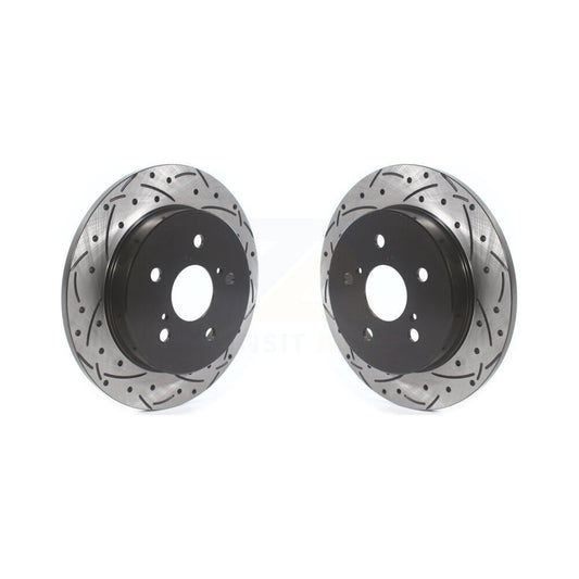 Drill Slot Brake Rotors Rear Pair For Toyota RAV4 Camry Lexus Corolla Cross C-HR