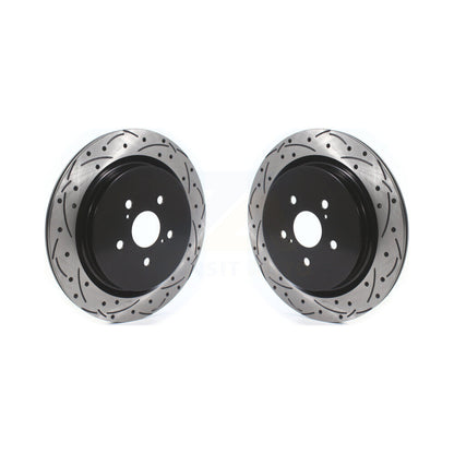 Coat Drill Slot Disc Brake Rotor Rear Pair For Lexus RX350 RX450h RX350L RX450hL