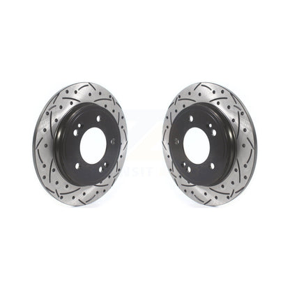 Drill Slot Brake Rotor Rear Pair For Hyundai Elantra Kia Forte Niro Ioniq Forte5