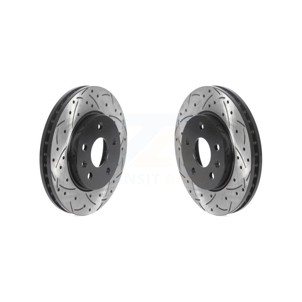 Drill Slot Disc Brake Rotor Front Pair For Chevrolet Malibu Buick Regal LaCrosse