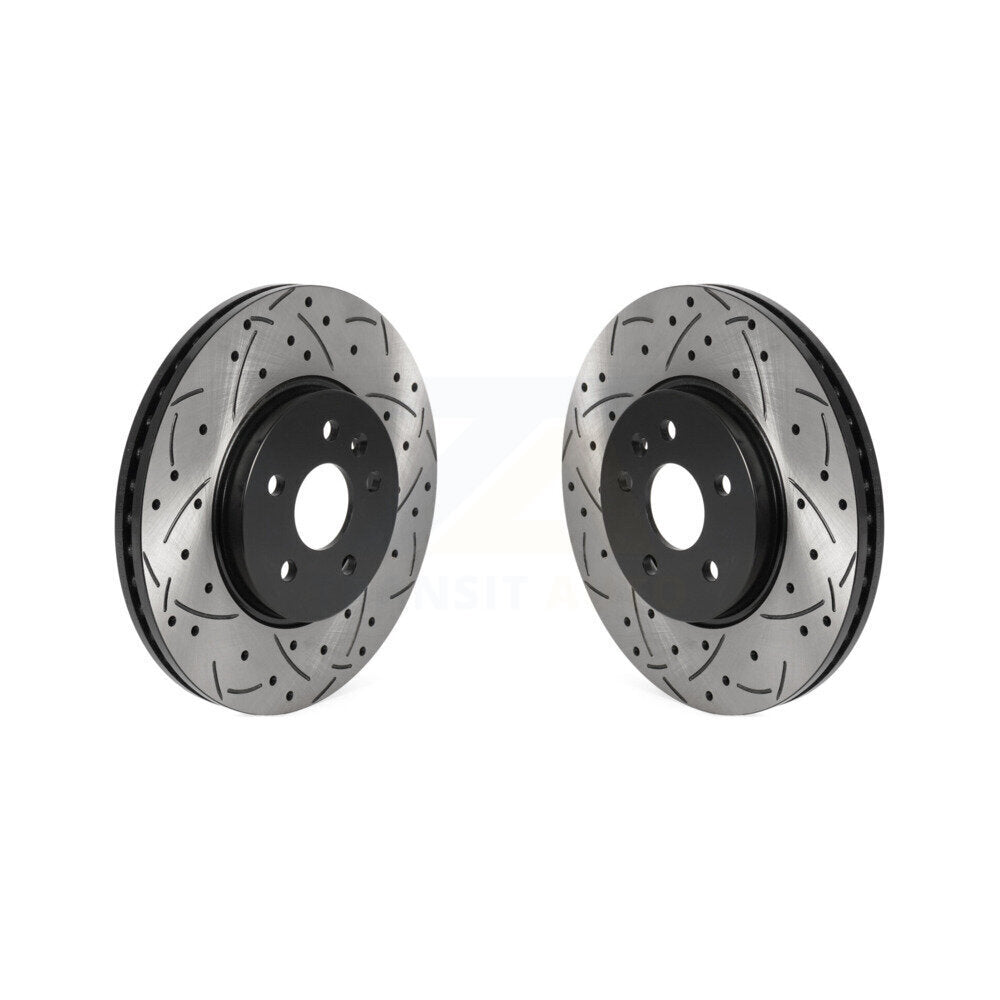 Drilled Slot Disc Brake Rotors Front Pair For Chevrolet Buick Encore Trax Sonic