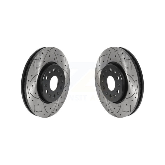 Drill Slot Brake Rotor Front Pair For Chevrolet Traverse GMC Acadia Blazer Buick