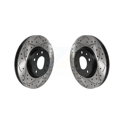 Drilled Slot Brake Rotors Front Pair For Ford Fusion Mazda 6 Lincoln MKZ Zephyr