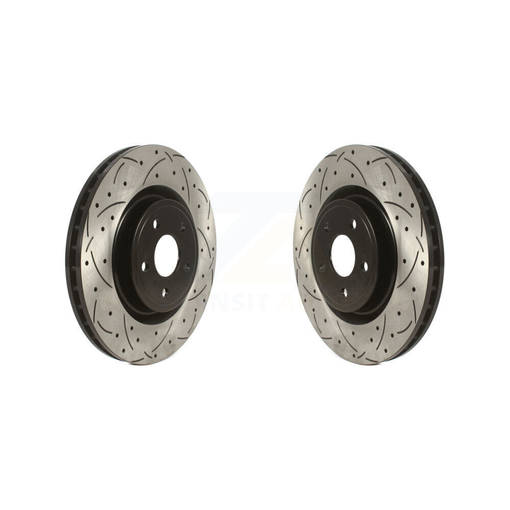Drilled Slot Disc Brake Rotors Front Pair For Jeep Grand Cherokee Dodge Durango