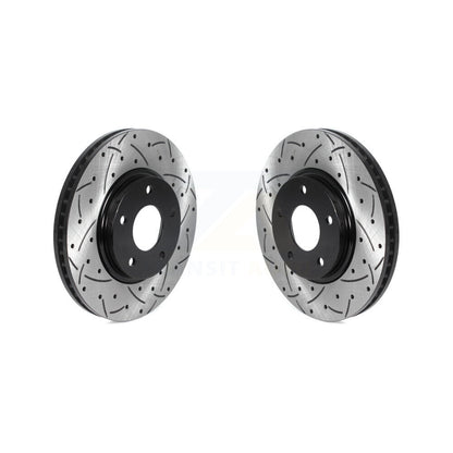 Coated Drill Slot Disc Brake Rotors Front Pair For Nissan Quest INFINITI Q45 M45