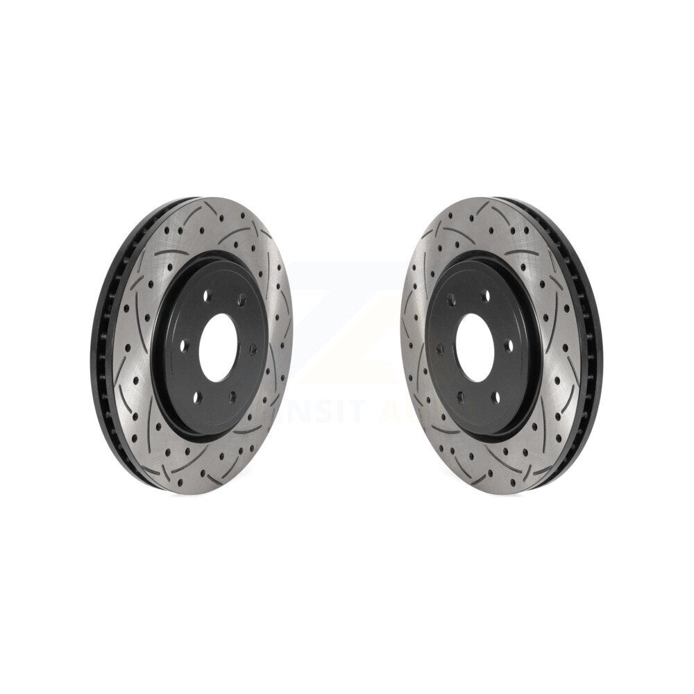 Drilled Slot Brake Rotor Front Pair For Nissan Frontier Pathfinder Xterra Suzuki