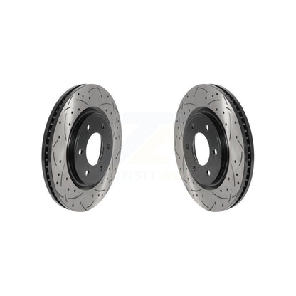 Drilled Slot Brake Rotors Front Pair For Nissan TITAN Armada INFINITI QX80 QX56