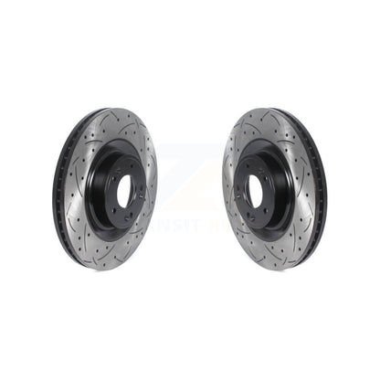 Drilled Slot Disc Brake Rotors Front Pair For Hyundai Genesis G80 Equus Kia K900