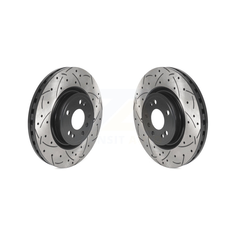 Drilled Slot Brake Rotor Front Pair For Mercedes-Benz ML350 GLE350 ML250 GLE300d