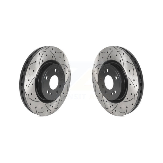 Drilled Slot Brake Rotor Front Pair For Mercedes-Benz ML350 GLE350 ML250 GLE300d