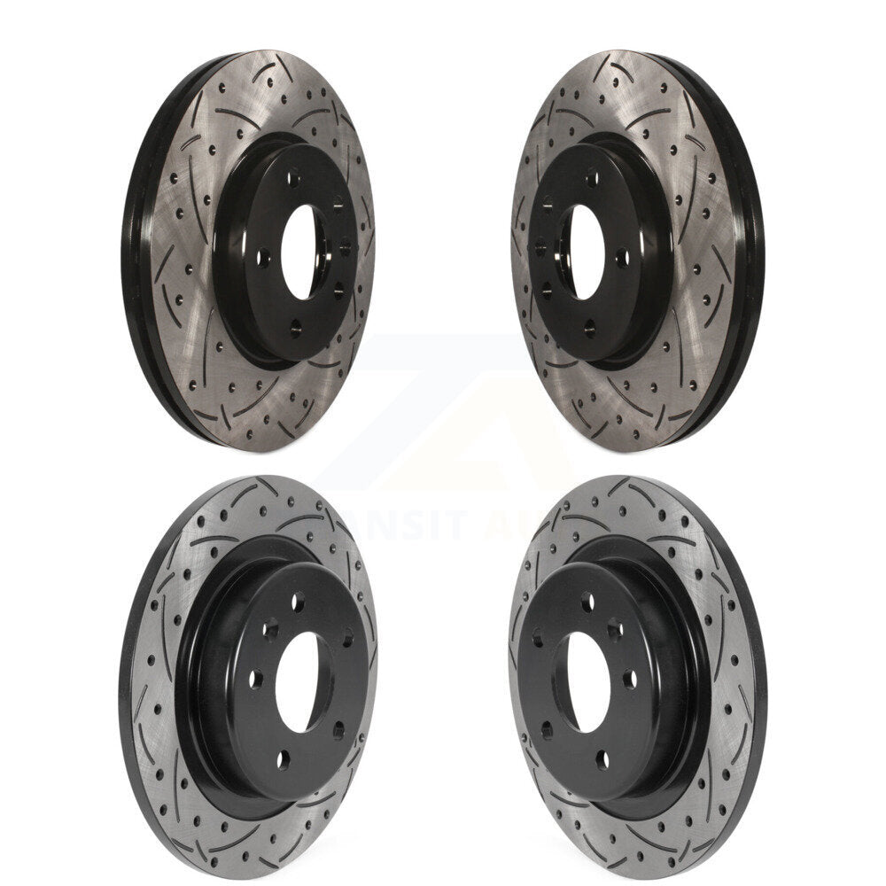Drilled Slot Brake Rotor Front Rear Kit For Chevrolet Equinox GMC Terrain Malibu