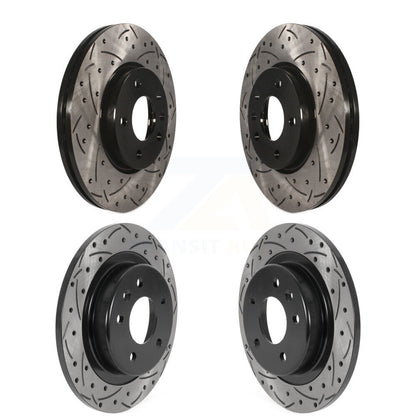 Drilled Slot Brake Rotor Front Rear Kit For Chevrolet Equinox GMC Terrain Malibu