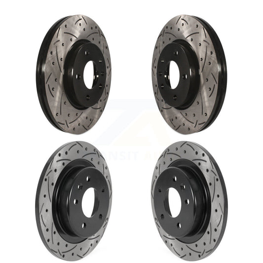 Drilled Slot Brake Rotor Front Rear Kit For Chevrolet Equinox GMC Terrain Malibu